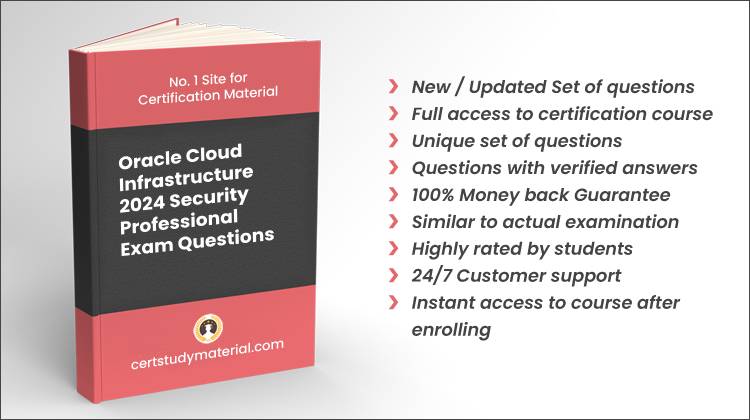 Oracle Cloud Infrastructure 2024 Security Professional {1Z0-1104-24} Pdf Questions 