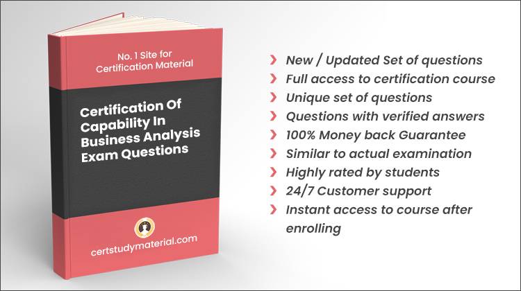Certification of Capability in Business Analysis {CCBA} Pdf Questions 