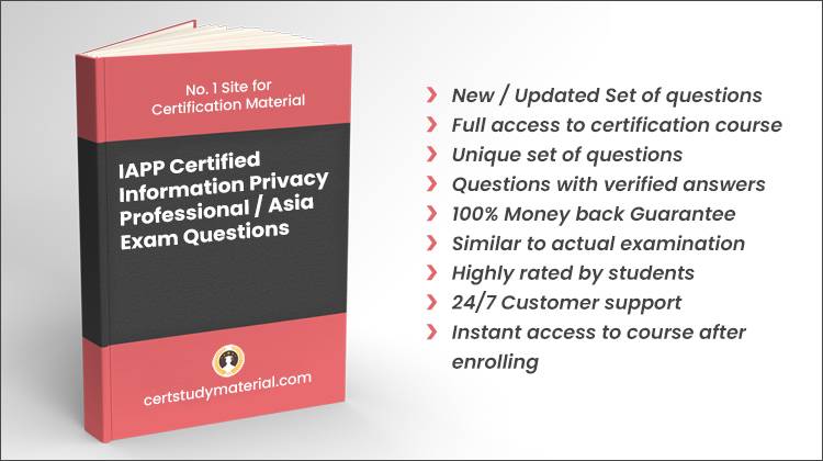 IAPP Certified Information Privacy Professional/Asia {CIPP/A} Pdf Questions / Dumps