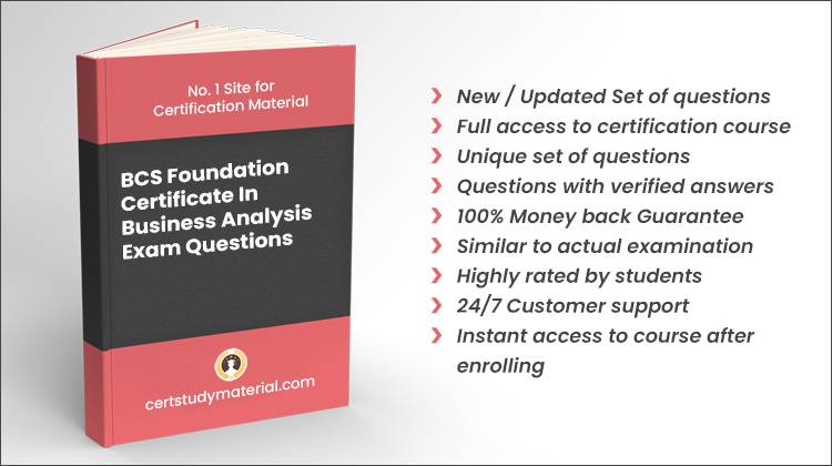 BCS Foundation Certificate in Business Analysis {FBA15} Pdf Questions / Dumps