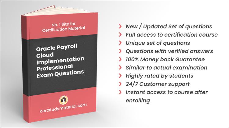 Oracle Payroll Cloud 2023 Implementation Professional {1Z0-1050-23} pdf Questions 